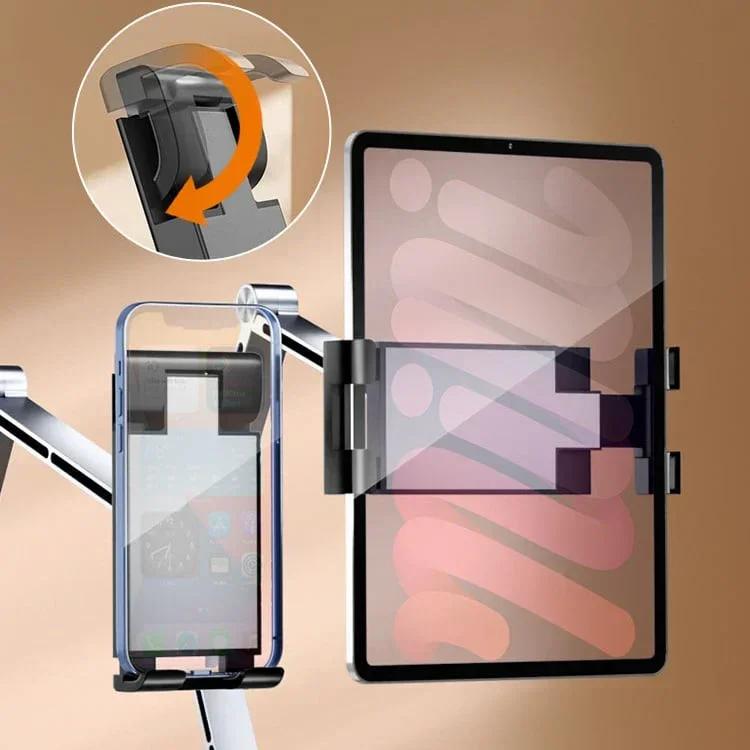 Tablet houder | Verstelbare arm 360° klem voor bureau/bed - Image 8