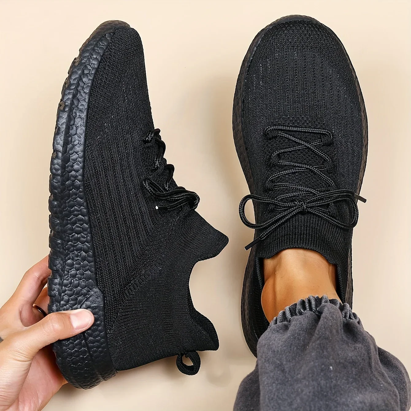 Unisex sneakers zwart | Lichtgewicht sportschoenen - Image 14