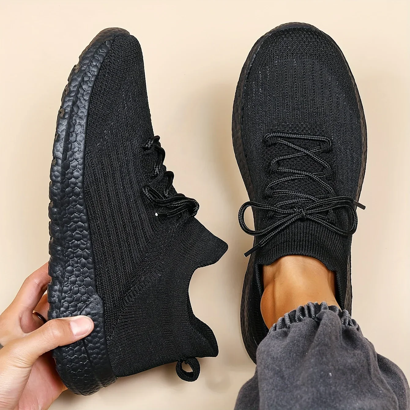 Unisex sneakers zwart | Lichtgewicht sportschoenen - Image 6